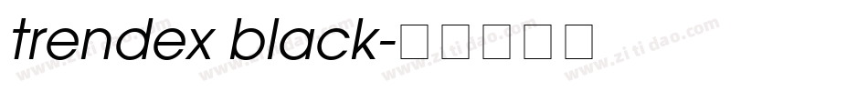 trendex black字体转换